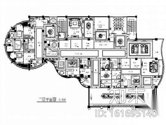 [广东]某豪华陶瓷展厅室内装修施工图cad施工图下载【ID:161695140】