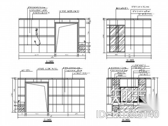 [广东]某豪华陶瓷展厅室内装修施工图cad施工图下载【ID:161695140】