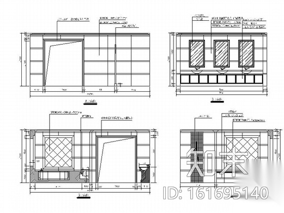 [广东]某豪华陶瓷展厅室内装修施工图cad施工图下载【ID:161695140】