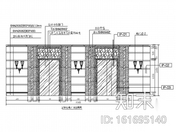 [广东]某豪华陶瓷展厅室内装修施工图cad施工图下载【ID:161695140】