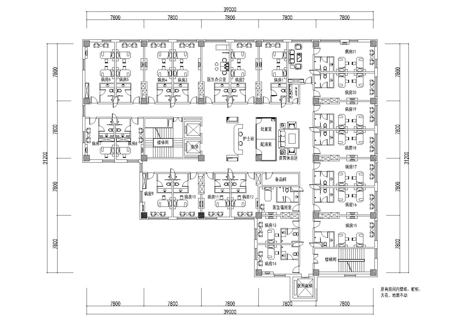 [辽宁]沈阳仁济妇婴医院工程施工图+效果图cad施工图下载【ID:160501112】