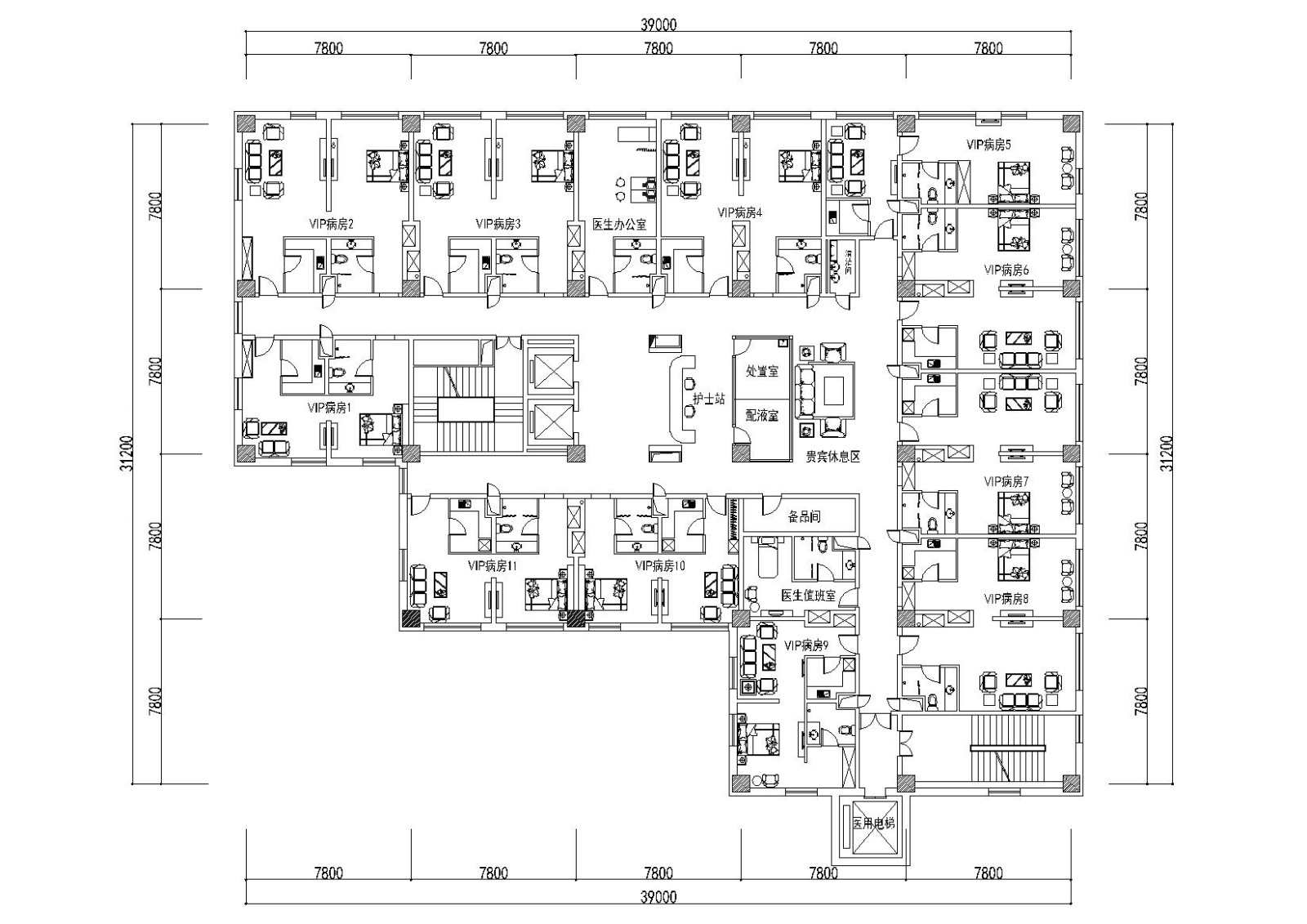 [辽宁]沈阳仁济妇婴医院工程施工图+效果图cad施工图下载【ID:160501112】