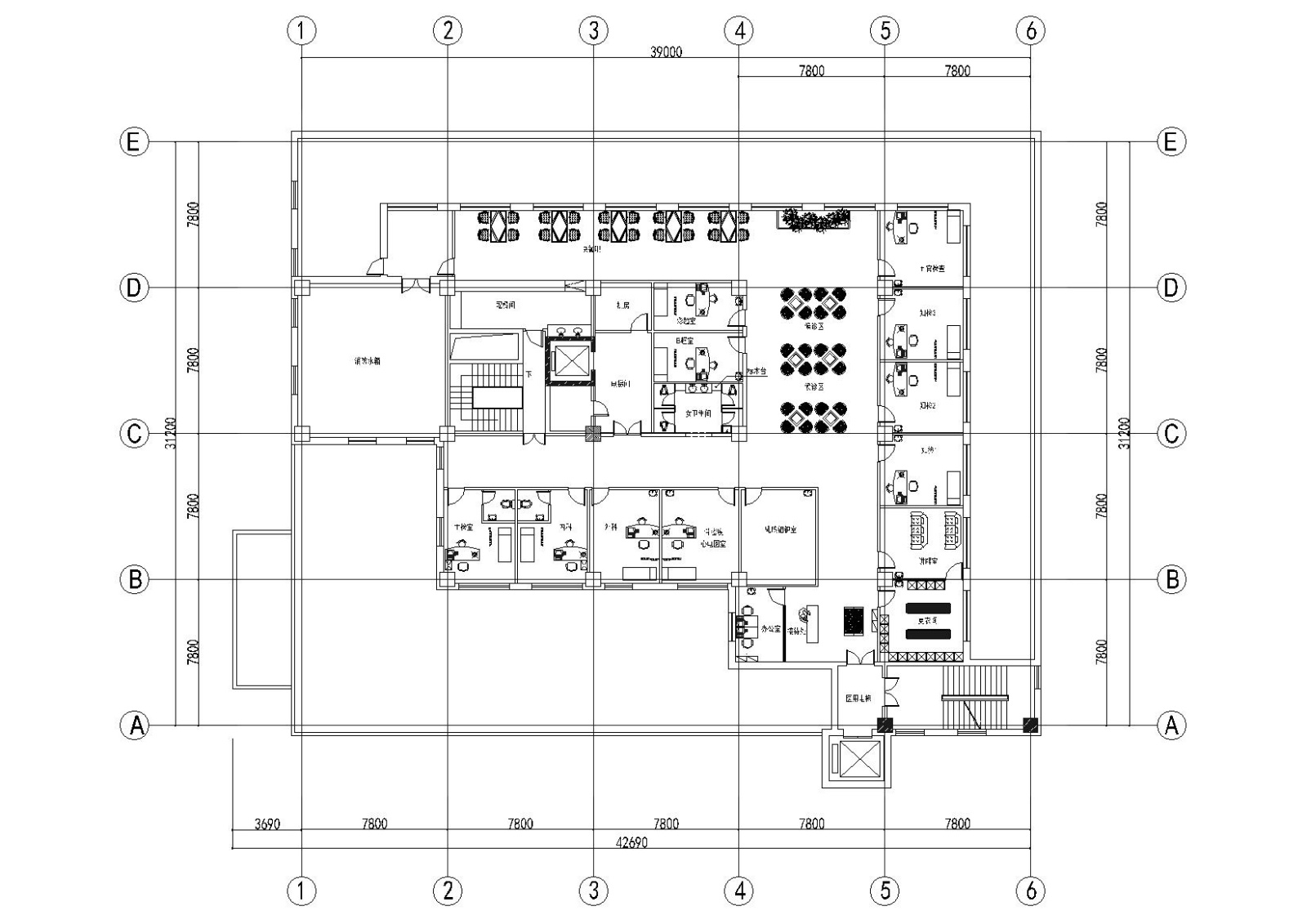 [辽宁]沈阳仁济妇婴医院工程施工图+效果图cad施工图下载【ID:160501112】