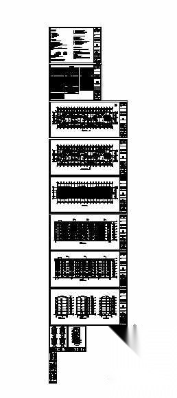 [南洋]某河滨村安置房工程建筑结构电风施工图（4栋楼）cad施工图下载【ID:166821137】