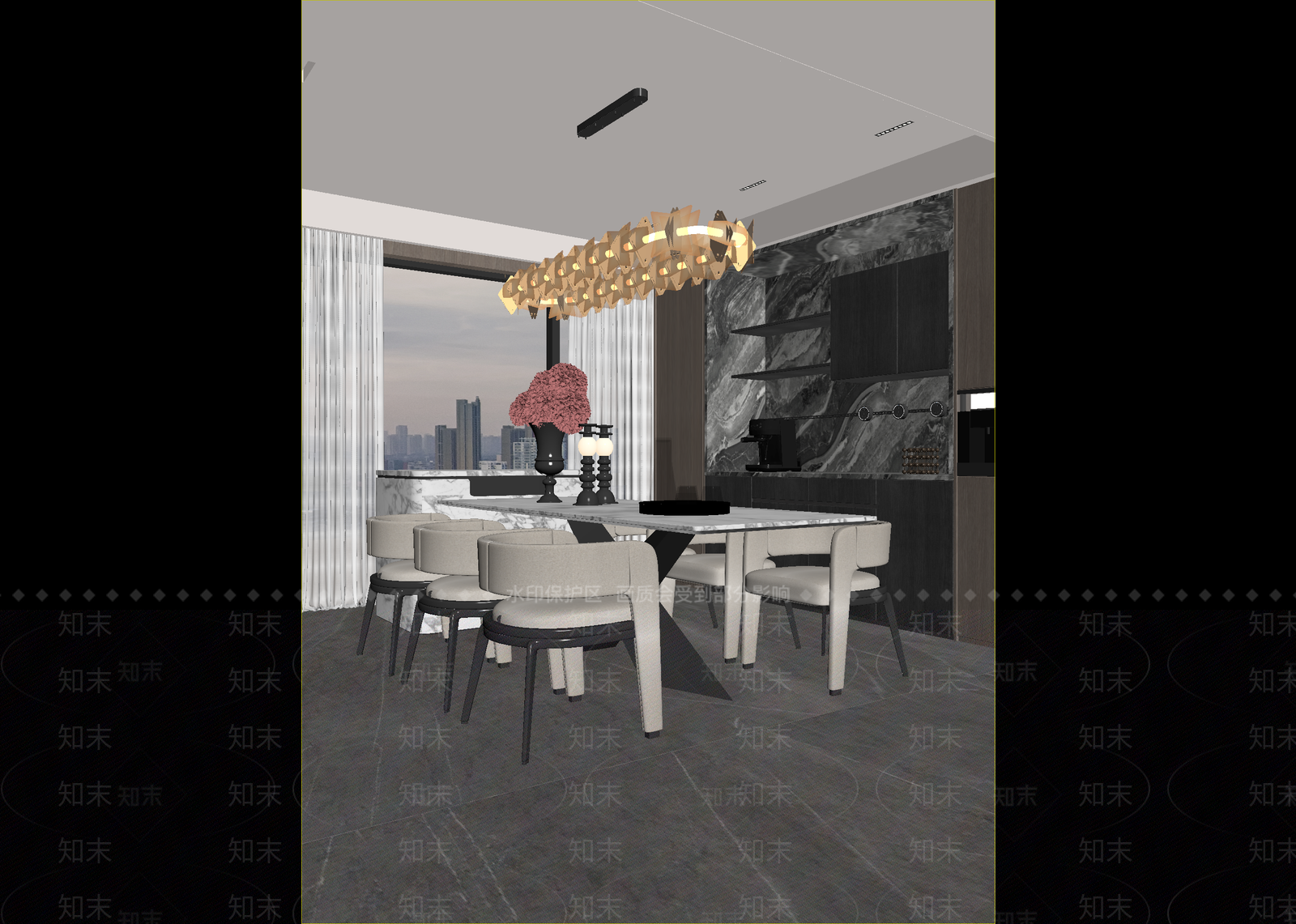 意式酒店餐厅3D模型下载【ID:1215170617】