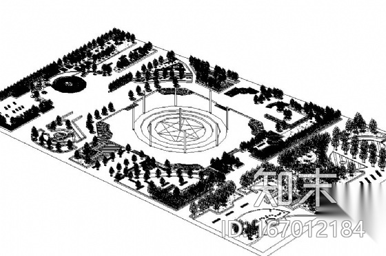 某公园景观规划设计方案cad施工图下载【ID:167012184】