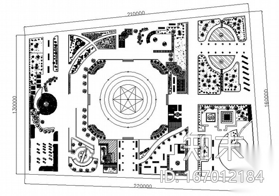 某公园景观规划设计方案cad施工图下载【ID:167012184】