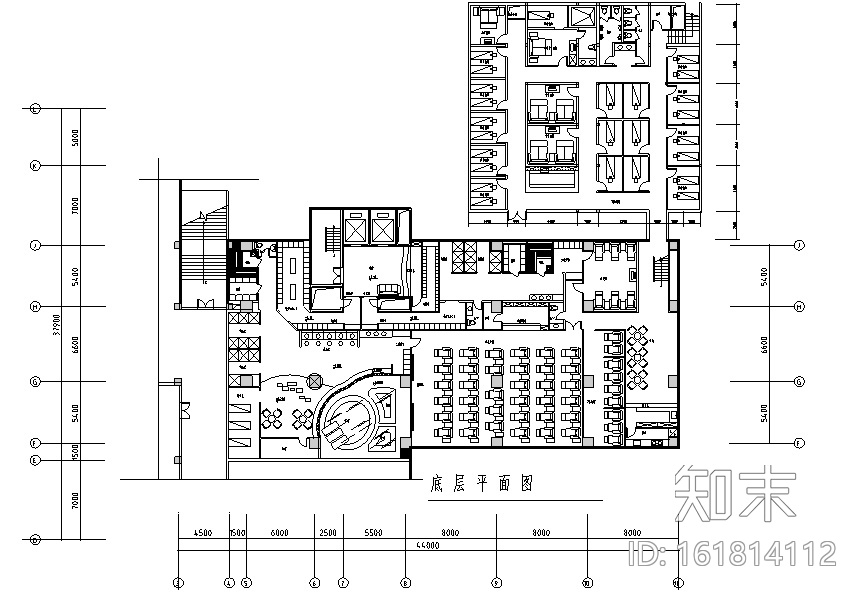[江西]四星级酒店桑拿洗浴装修图cad施工图下载【ID:161814112】