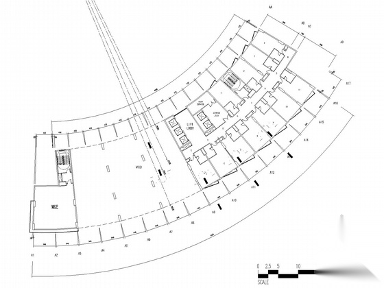 [广东]22层现代风格五星级酒店设计方案图（知名建筑设计...cad施工图下载【ID:166329159】