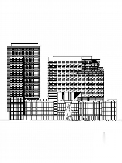 [广东]22层现代风格五星级酒店设计方案图（知名建筑设计...cad施工图下载【ID:166329159】