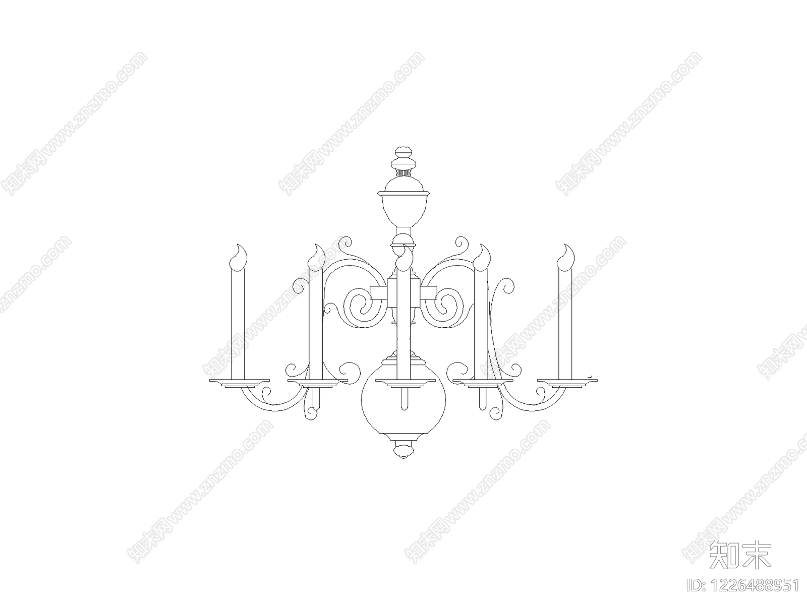 灯具图块cad施工图下载【ID:1226488951】