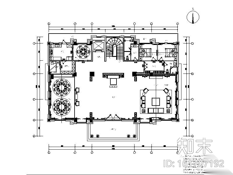 新中式奢华别墅装修设计施工图（含效果图）cad施工图下载【ID:161707192】