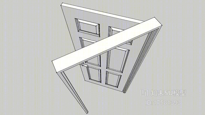 单开门SU模型下载【ID:219287354】