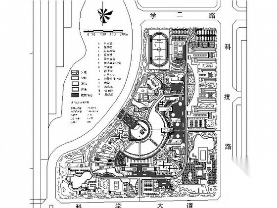 [合肥]某大学校园规划设计图cad施工图下载【ID:168479114】