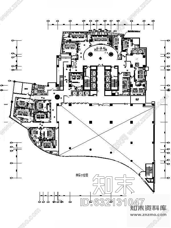 施工图假日酒店KTV空间装修图cad施工图下载【ID:632131047】