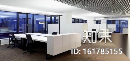 全套现代简约设计办公室施工图（含效果图)cad施工图下载【ID:161785155】