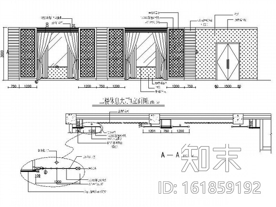 洗浴城休息大厅装修图cad施工图下载【ID:161859192】