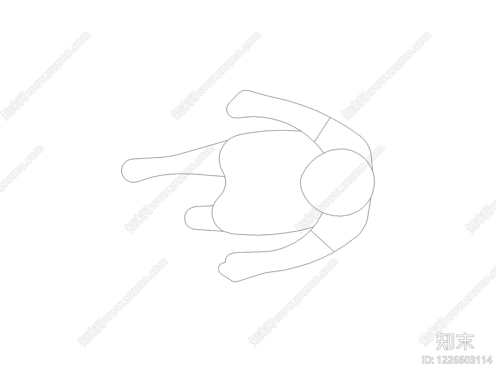 现代沙发CAD图纸