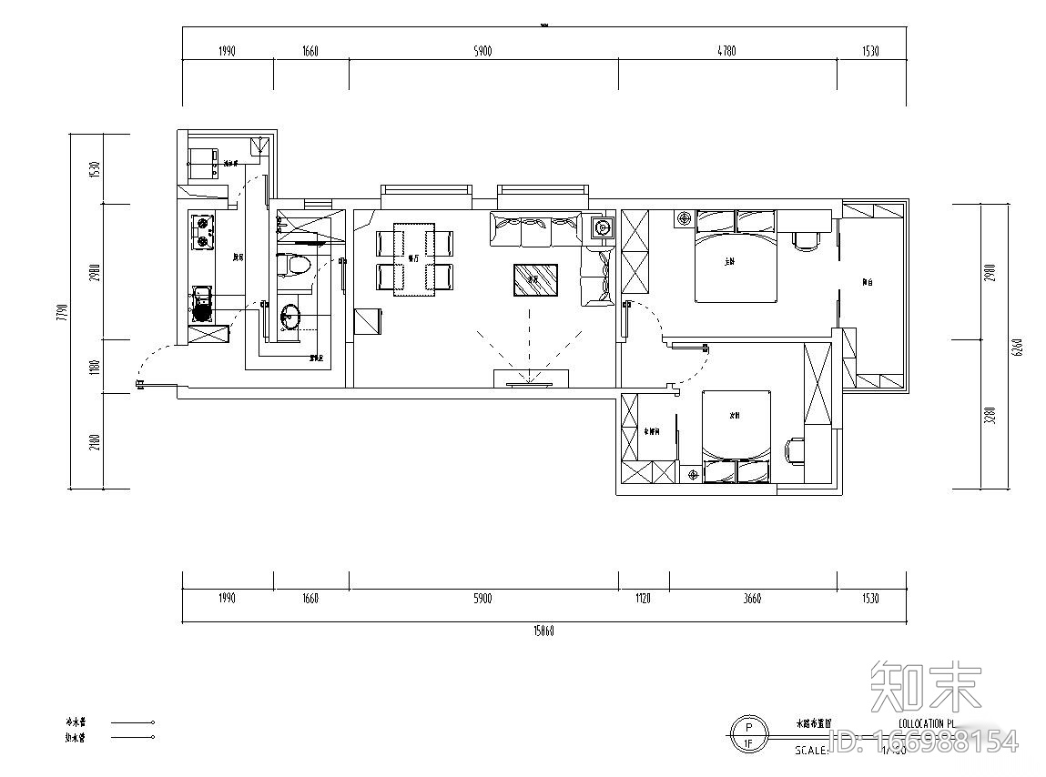 田园风私人住宅小屋施工图+效果图cad施工图下载【ID:166988154】