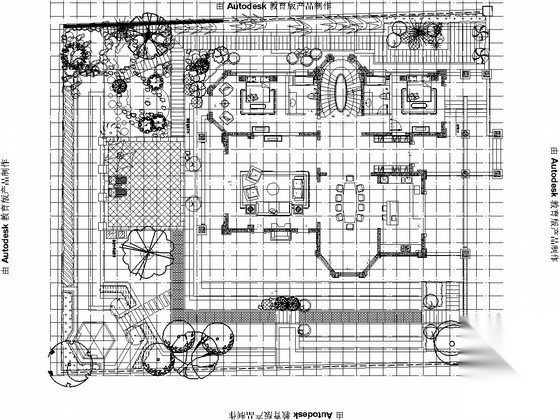 [青岛]庭院景观绿化总平面施工图cad施工图下载【ID:160750114】