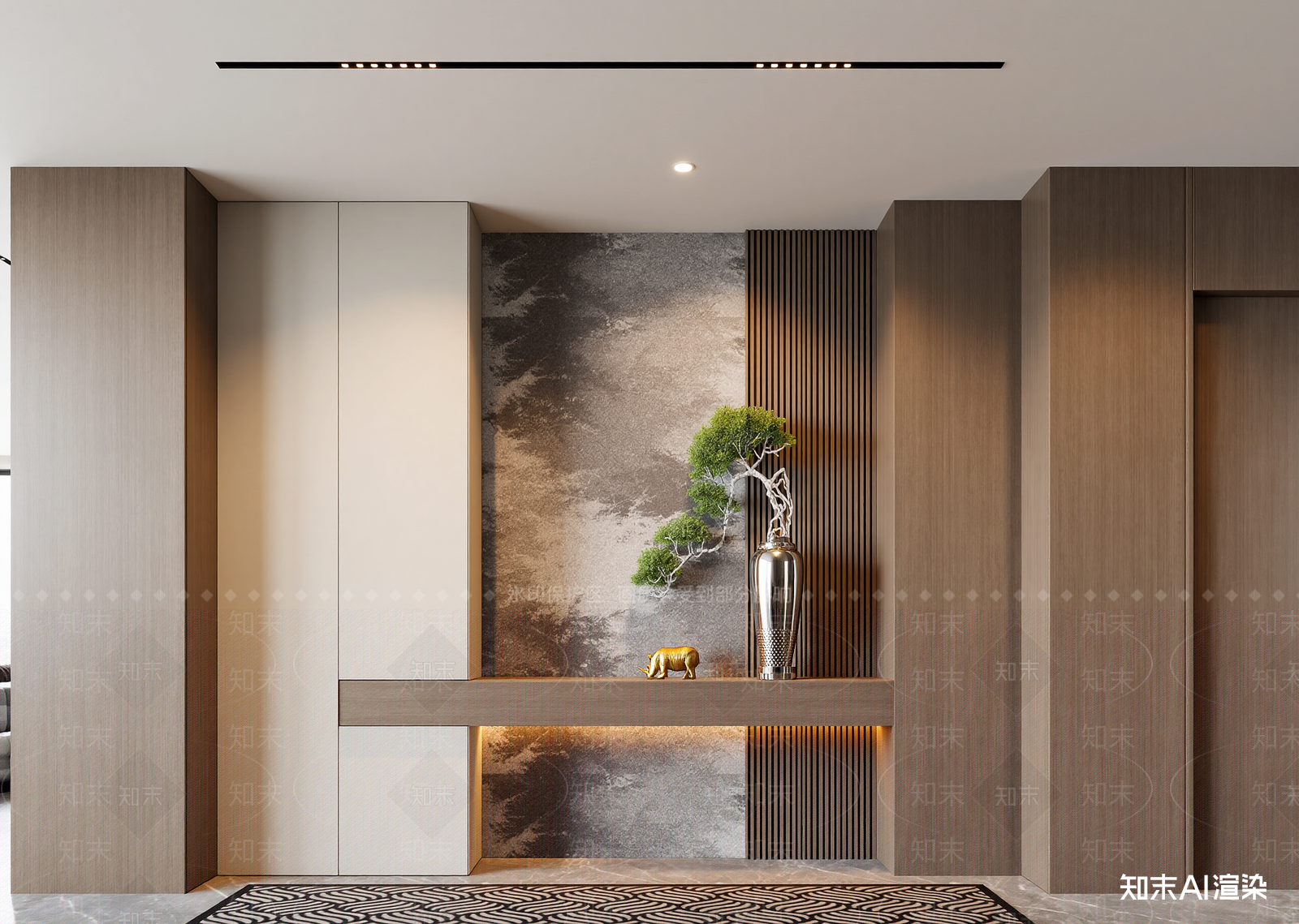 现代玄关3D模型下载【ID:1215117561】