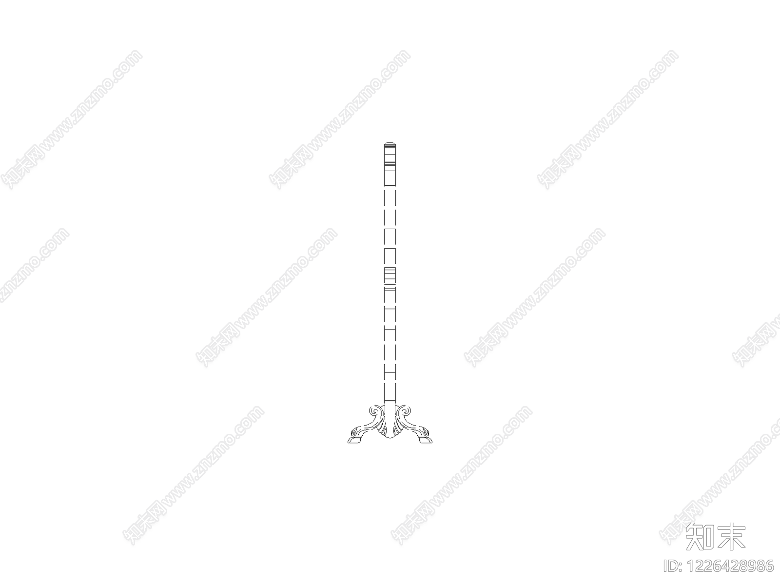 装饰线条cad施工图下载【ID:1226428986】
