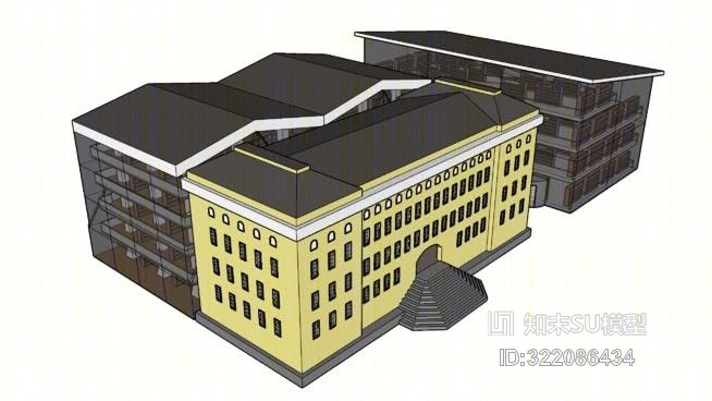 大图书馆情结SU模型下载【ID:322086434】