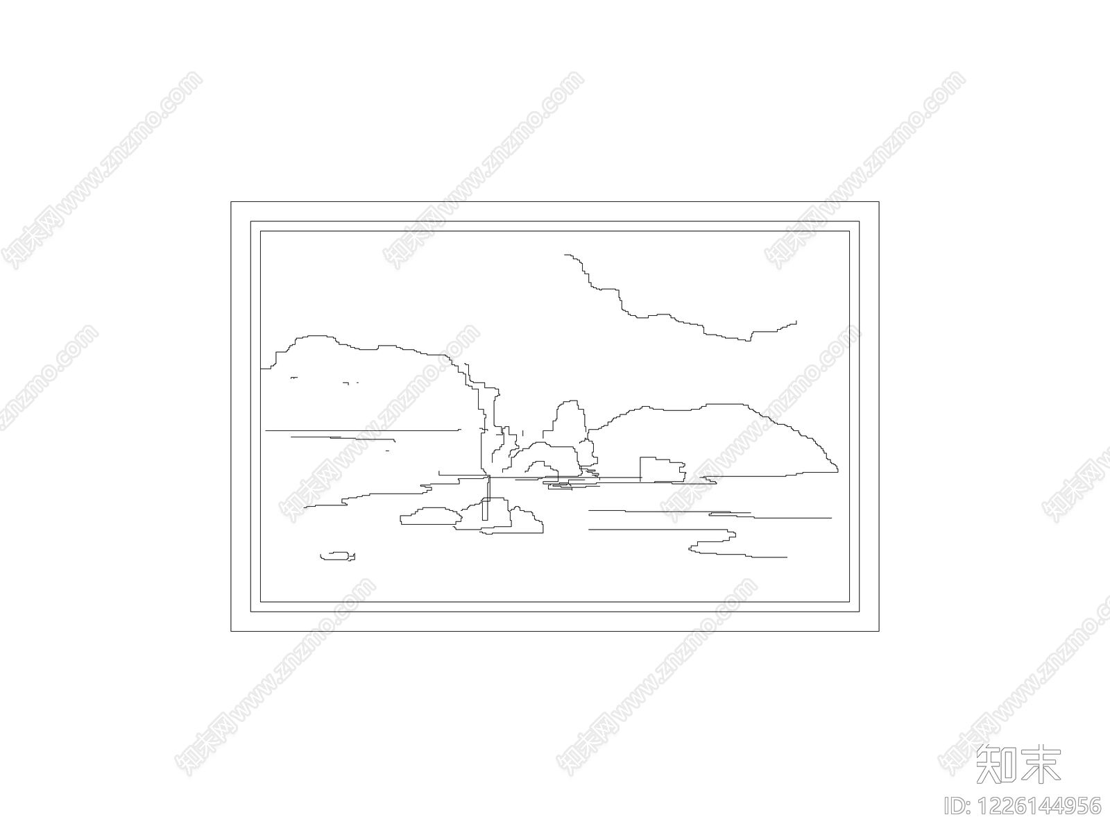 现代,新中式世界地图CAD图纸