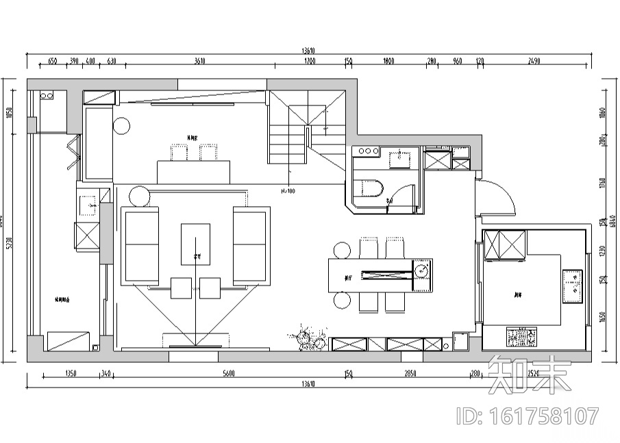 和美家现代二层住宅设计施工图（附效果图）cad施工图下载【ID:161758107】