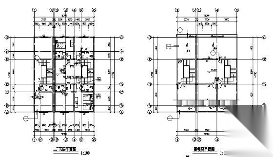 某五层联建房建筑施工图cad施工图下载【ID:149847128】