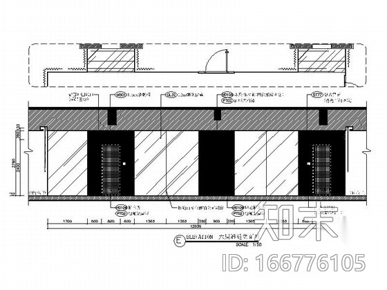 [北京]现代简约大气办公楼公共区域装饰施工图（含效果图...cad施工图下载【ID:166776105】