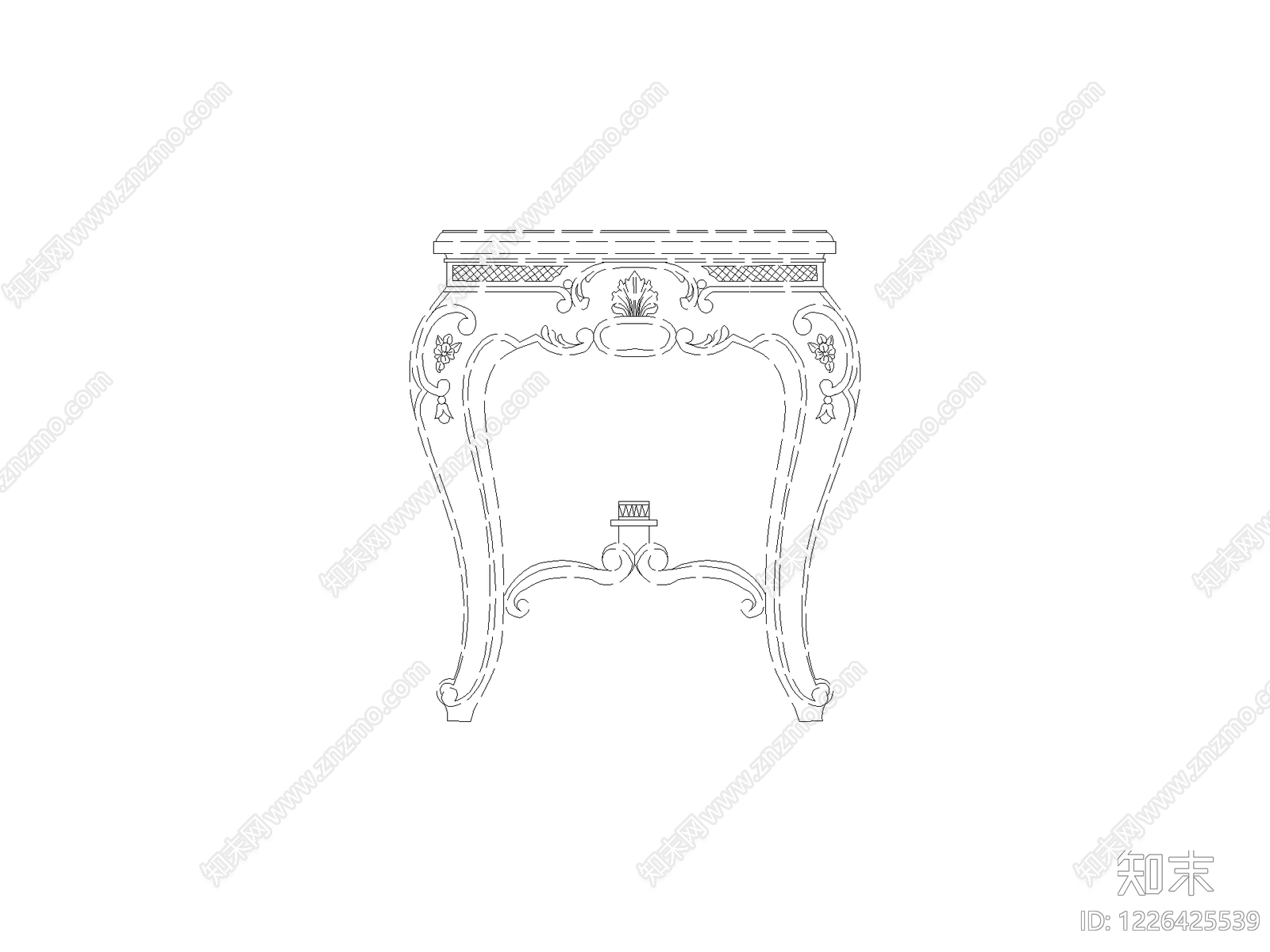 桌子cad施工图下载【ID:1226425539】