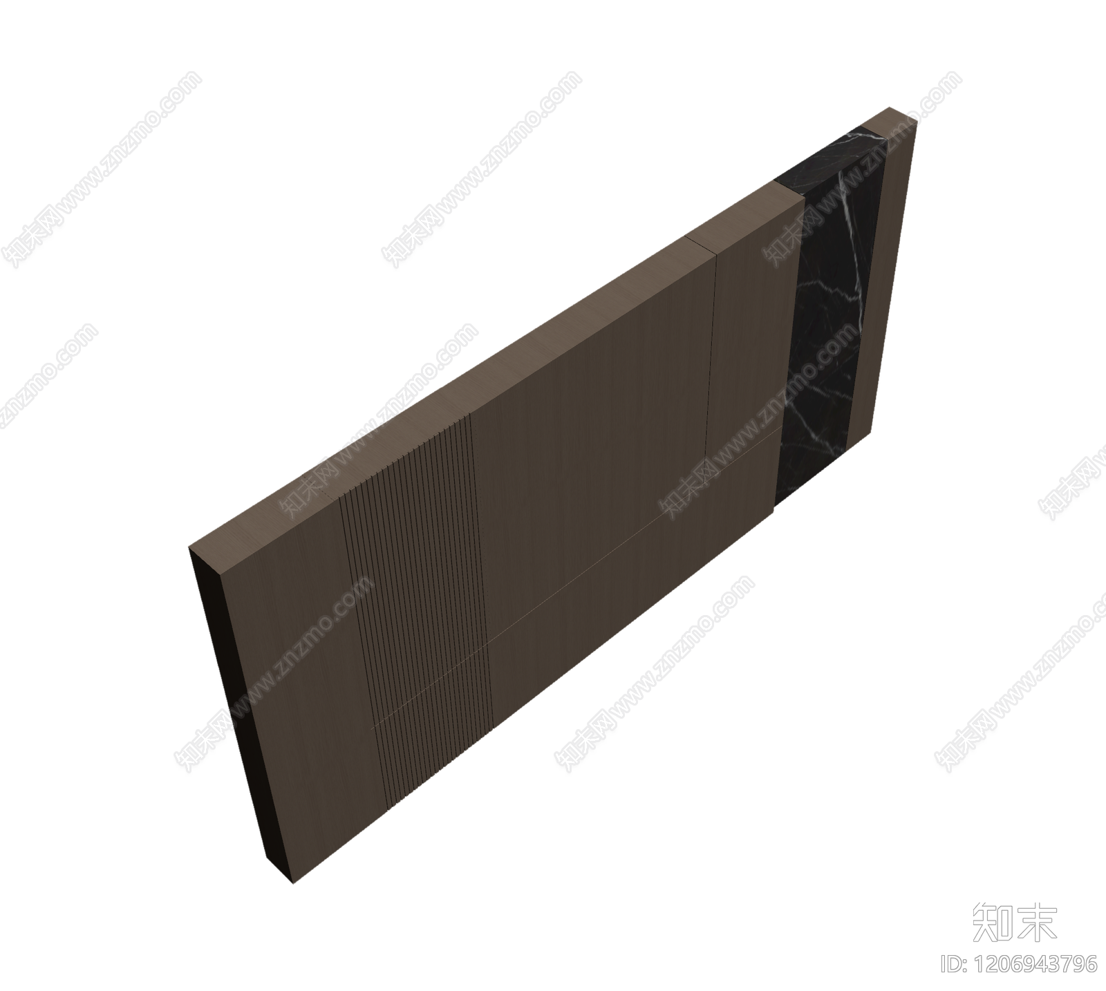 木质大理石拼接墙板3D模型下载【ID:1206943796】
