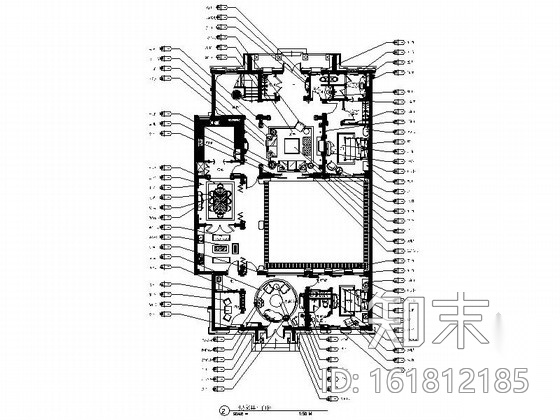 [温州]两层别墅欧式风格室内设计施工图（含效果图）cad施工图下载【ID:161812185】