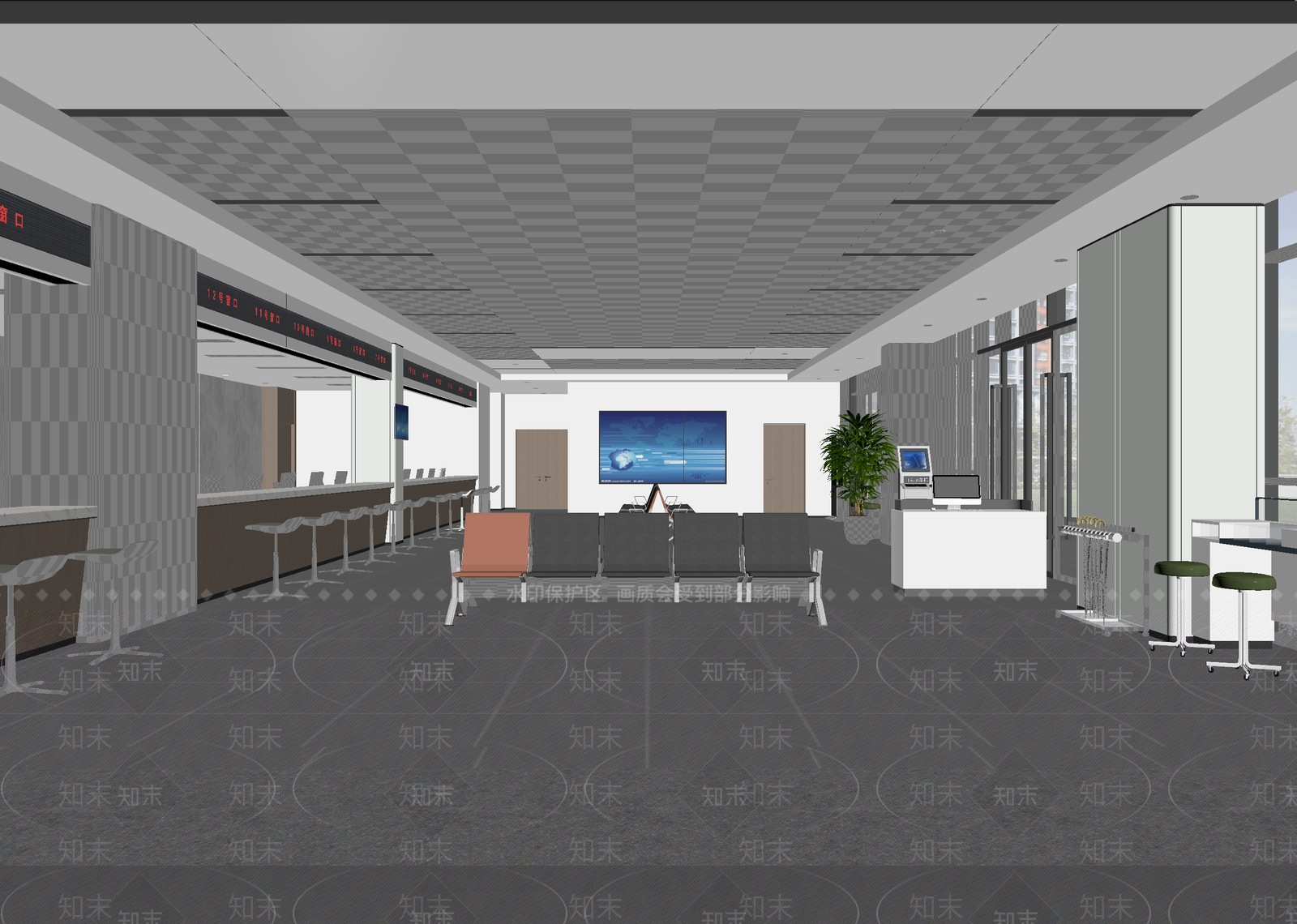 现代大厅3D模型下载【ID:1215188310】