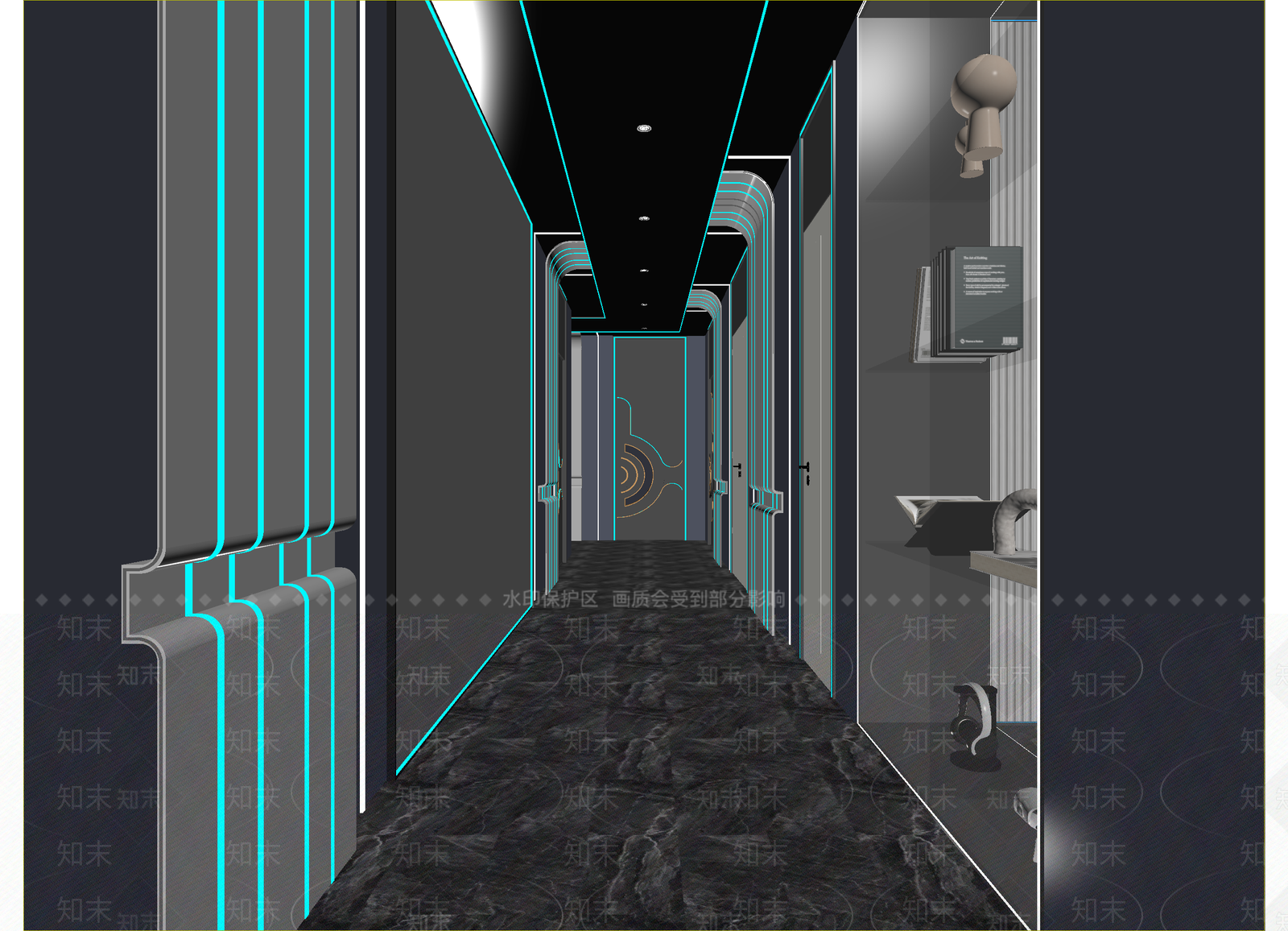 现代走廊3D模型下载【ID:1214665085】