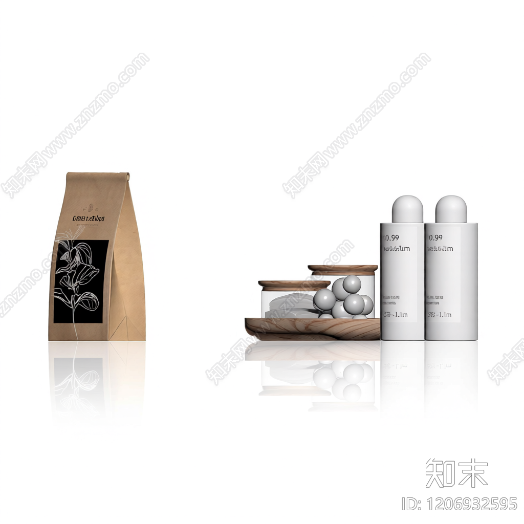 洗浴用品组合套装3D模型下载【ID:1206932595】