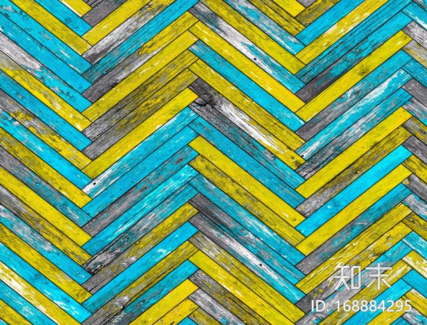 彩色油漆人字拼木地板贴图下载【ID:168884295】