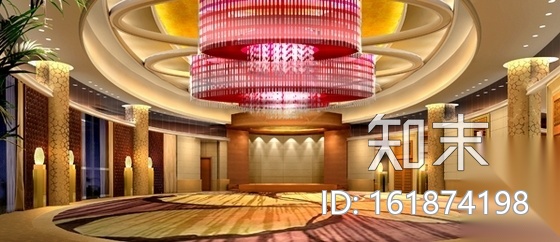 [江苏]复古宫殿般酒店多功能厅施工图（含效果图）cad施工图下载【ID:161874198】