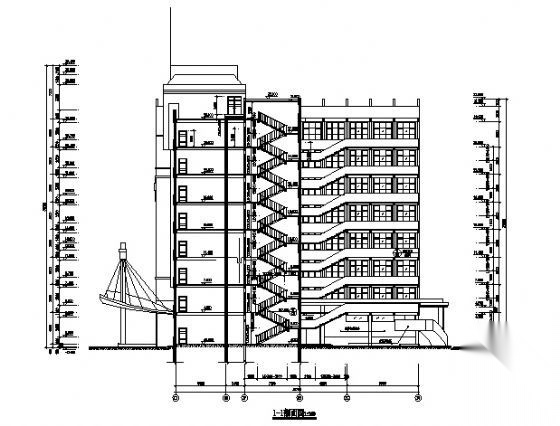 某九层实验楼建筑施工图cad施工图下载【ID:151434160】