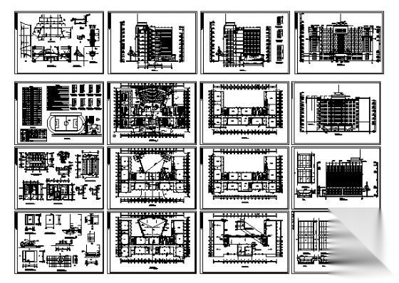 某九层实验楼建筑施工图cad施工图下载【ID:151434160】