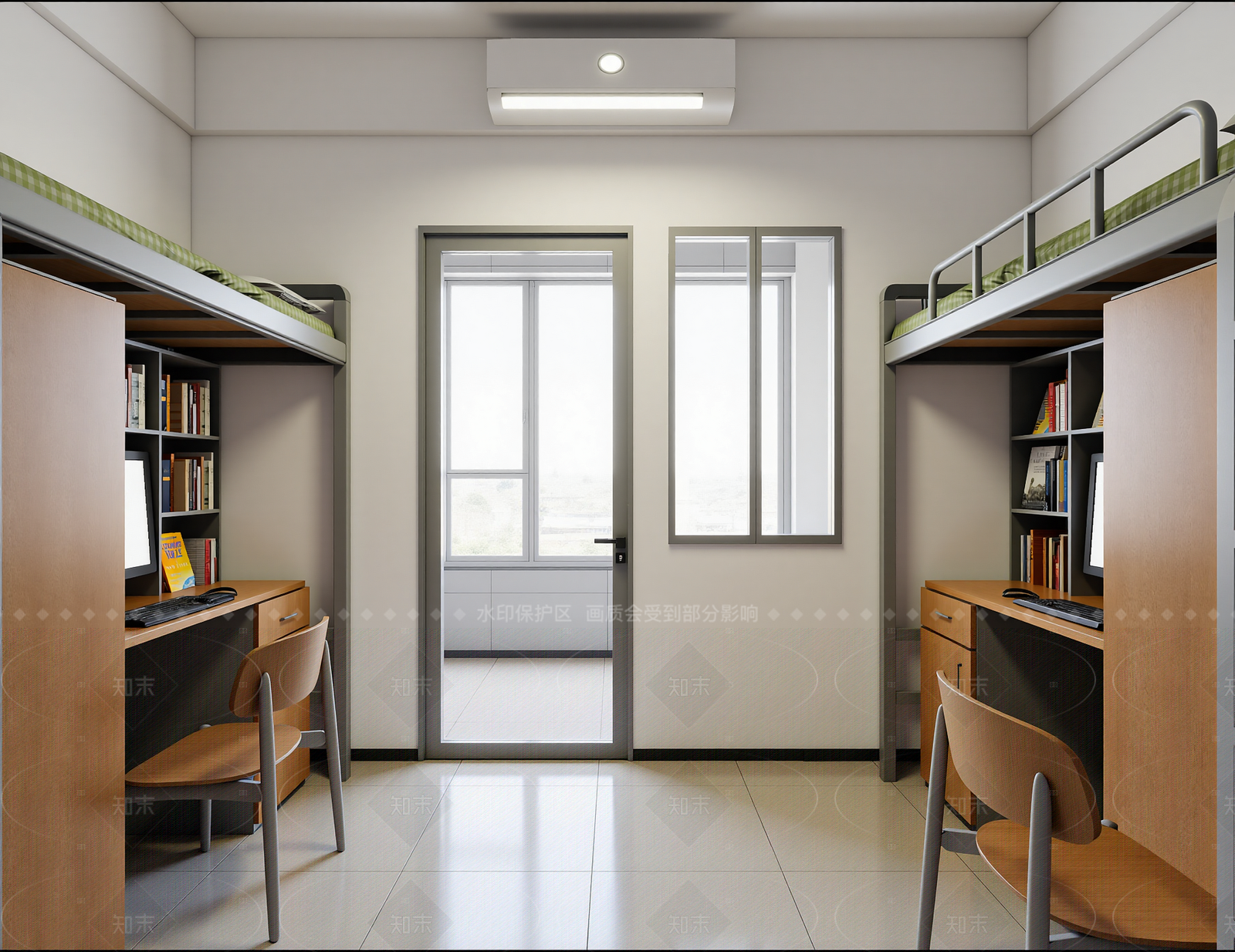 现代宿舍3D模型下载【ID:1214960209】