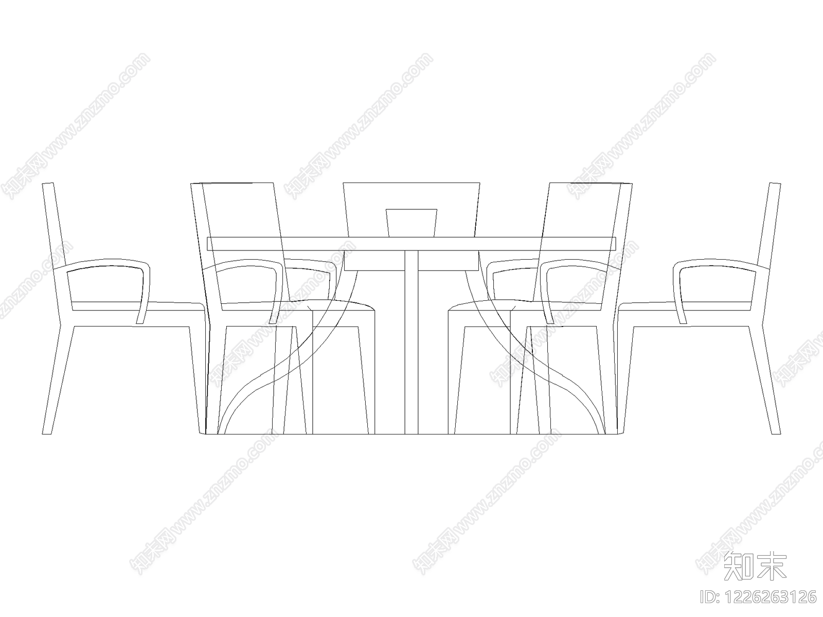 餐桌几类平立面餐桌cad施工图下载【ID:1226263126】