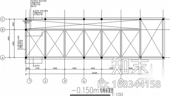 三层砖混公寓扩建建筑结构施工图cad施工图下载【ID:168344158】