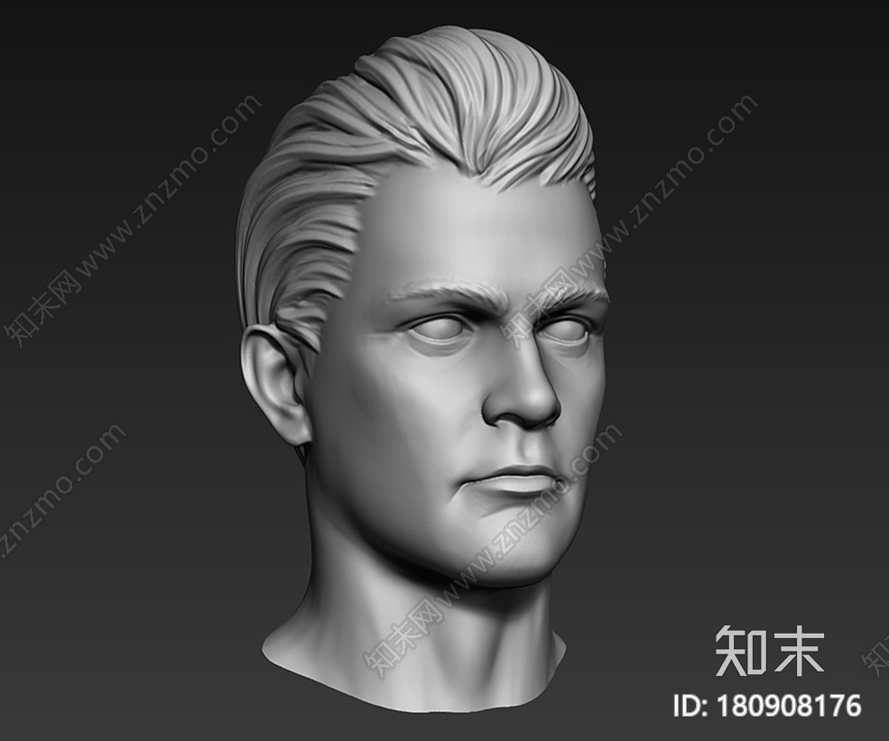 男人头部3d打印模型下载【ID:180908176】