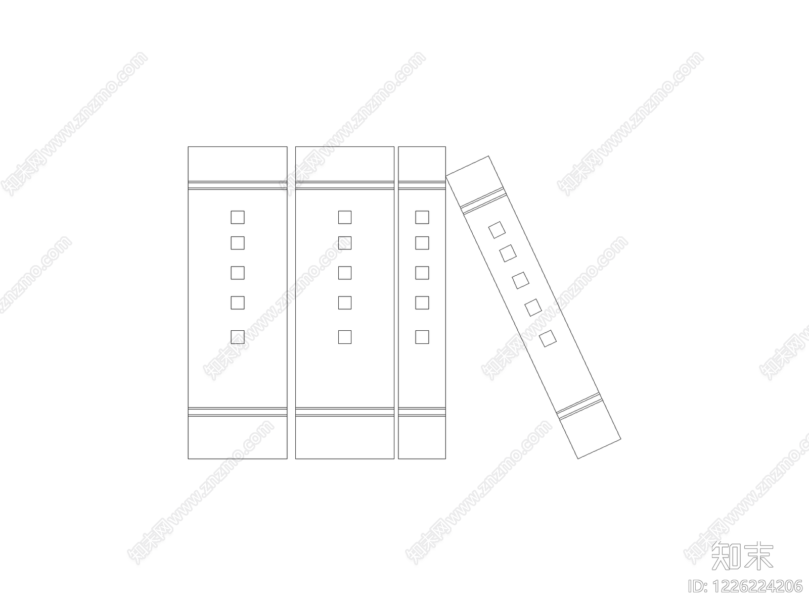 柜子cad施工图下载【ID:1226224206】