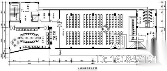 某培训中心办公大楼装修图cad施工图下载【ID:161847191】