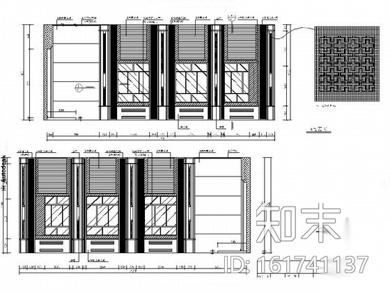 183㎡多功能厅室内装修图cad施工图下载【ID:161741137】