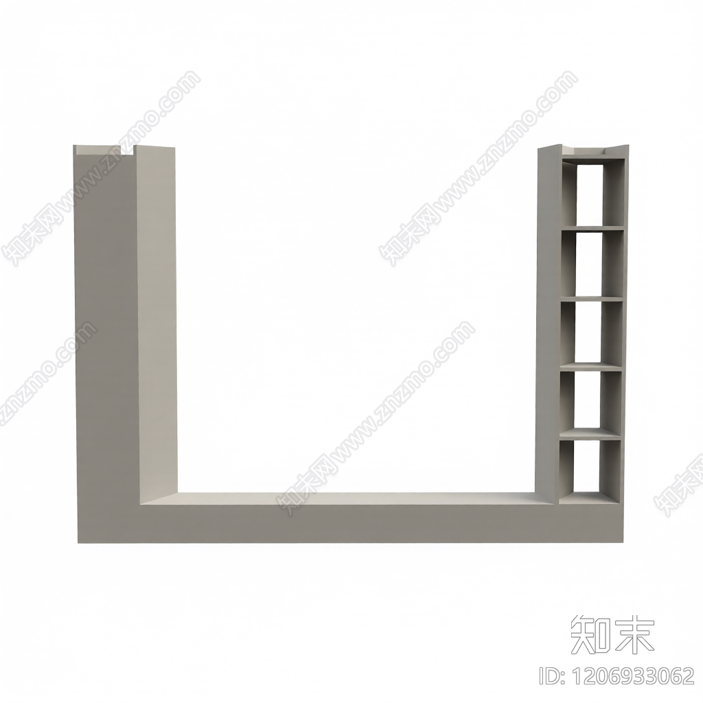 L型电视墙组合体3D模型下载【ID:1206933062】