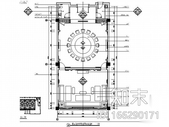 高级会所首层A型VIP包房装修图cad施工图下载【ID:166290171】